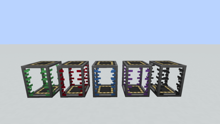 Basic, Advanced, Elite, Ultimate, and Creative fluid tanks respectively.