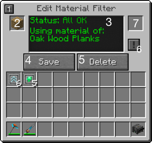 Material Filter GUI